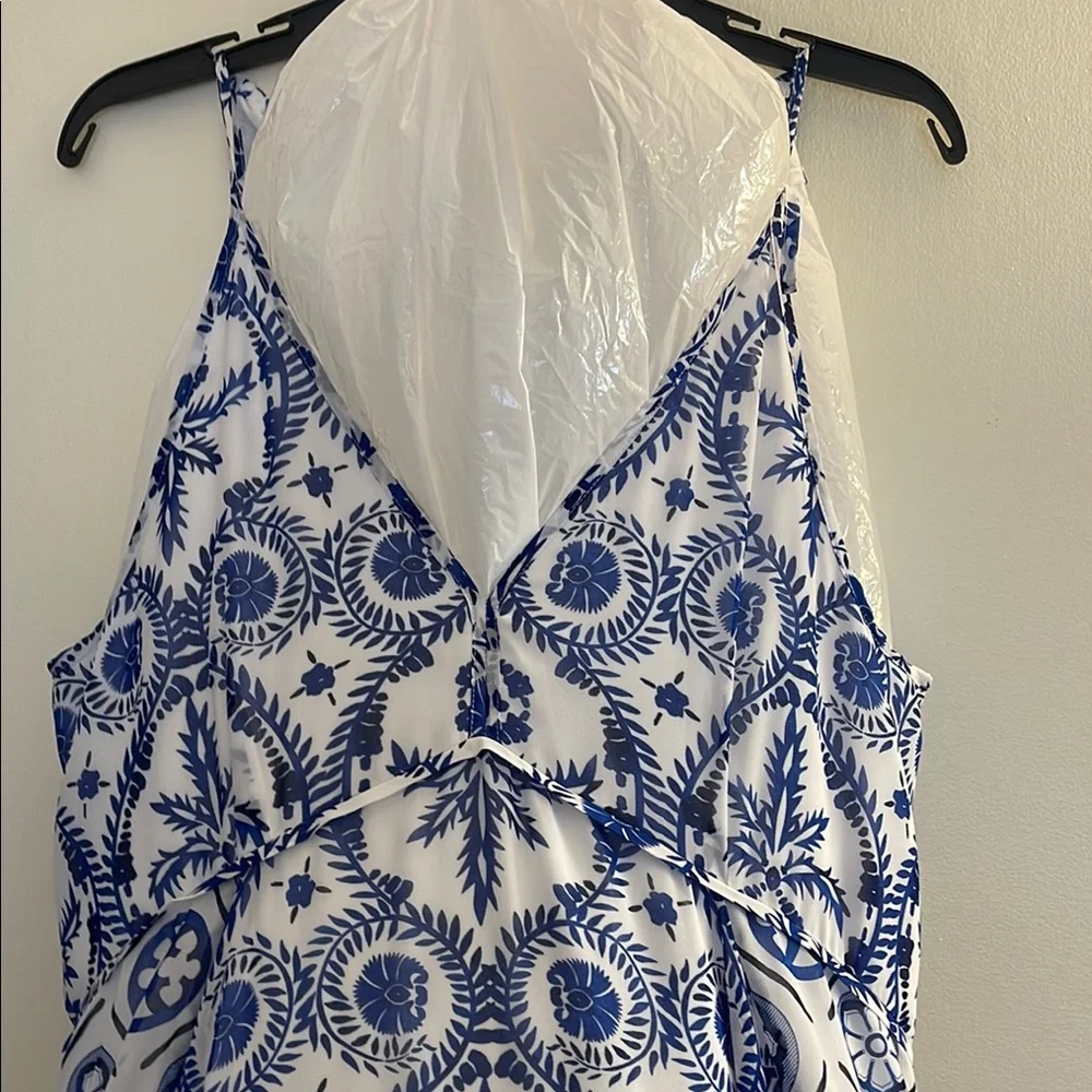 Reiss Blue High Low Sleeveless Dress - Picture 2 of 12
